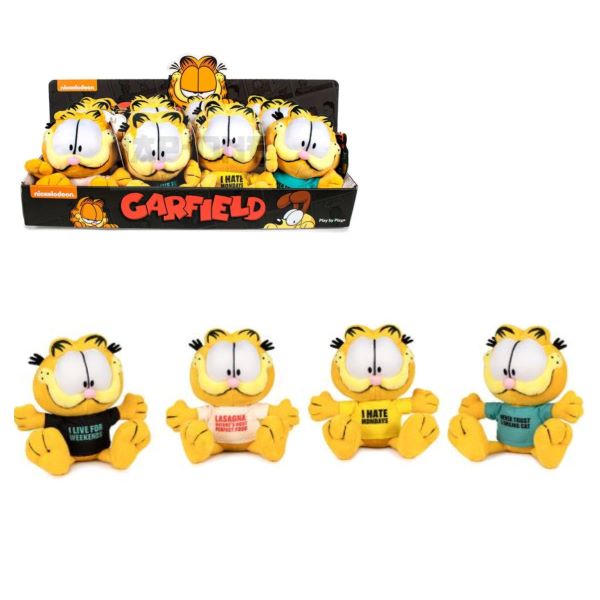 (Mis 2) GARFIELD CUTE MOODS con maglietta Peluche 20cm In display da 12pz 4ass…x12 …x24